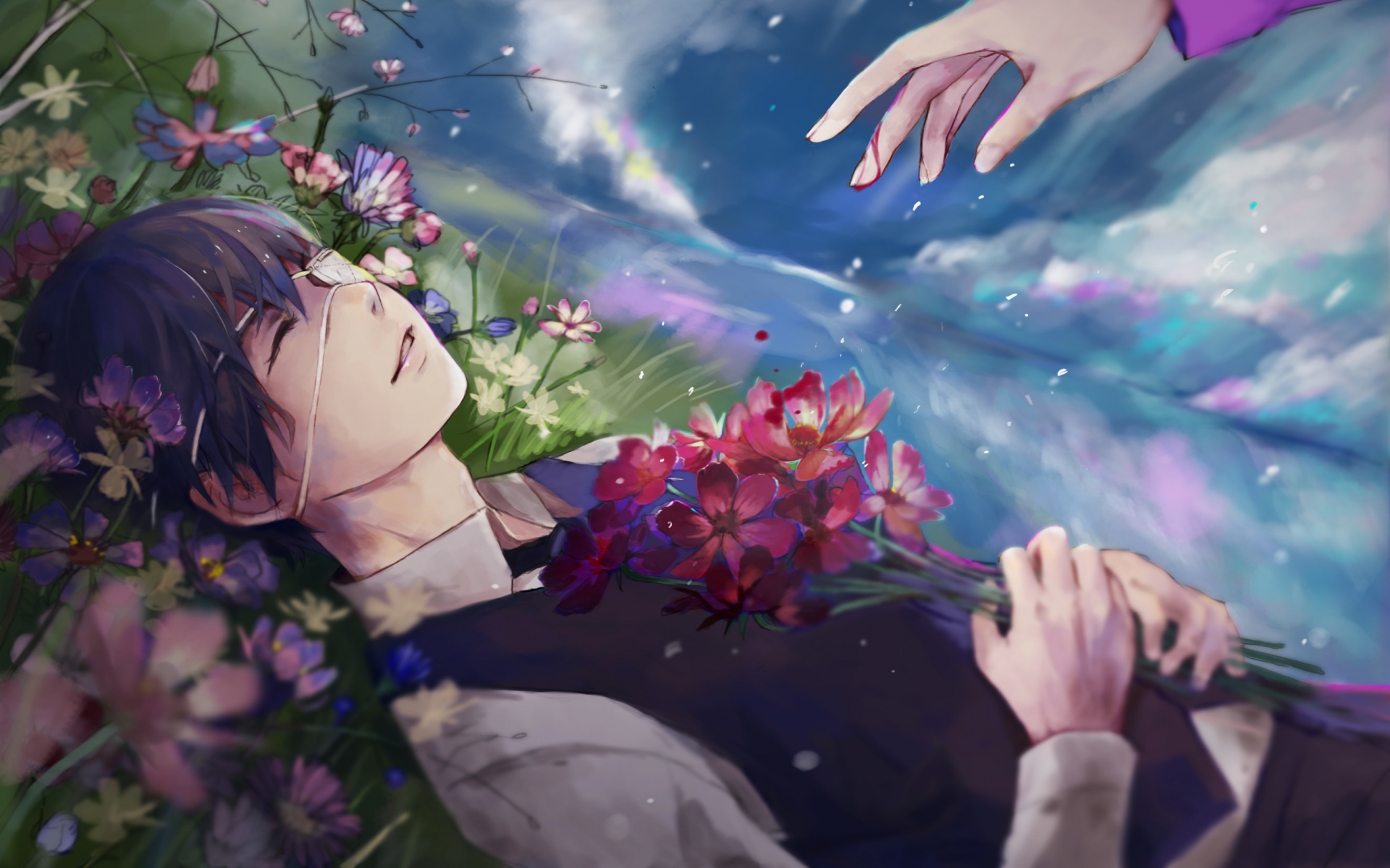 Картинки Kaneki ken, tokyo ghoul, ringo, ruoyu wang, аниме фото и обои на рабочий стол