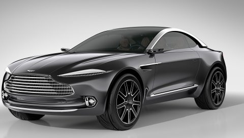 Aston martin, dbx, концепция, черный, вид сбоку