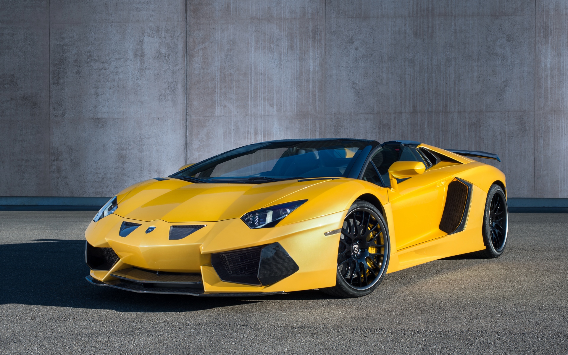 Картинки Hamann, lamborghini, aventador, родстер, lb834, желтый, вид сбоку фото и обои на рабочий стол