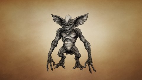 Гремлин, искусство, текстура, цифровое искусство, минимализм