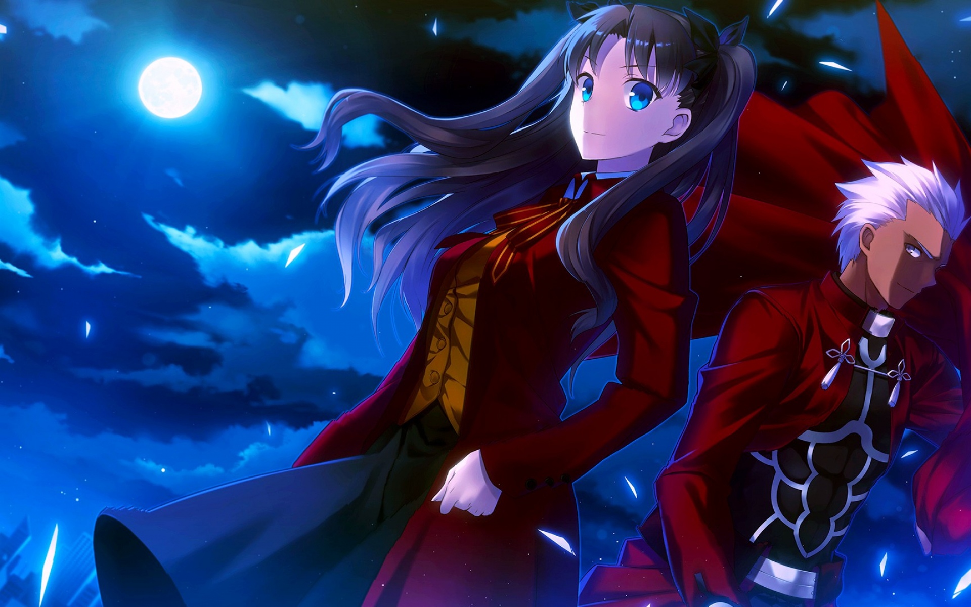 Fate stay night. Аниме Фейт судьба ночь схватки. Рин Тосака (судьба / Fate). Судьба ночь схватки Рин Тосака. Фейт Тосака Рин 1920x1080.