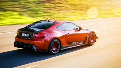 Toyota gt 86, toyota, красный, вид сбоку
