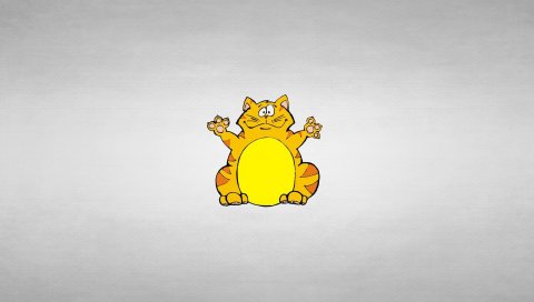 Кошка, минимализм, искусство, ноги, толстые