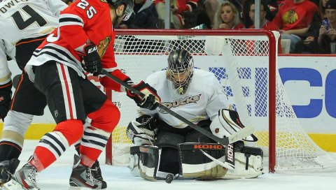 Chicago blackhawks, анахаймские утки, хоккей, вратарь