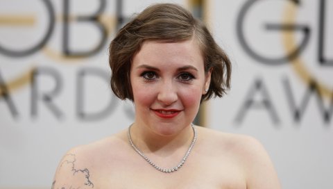 Lena dunham, 2015, девушка, улыбка, татуировки