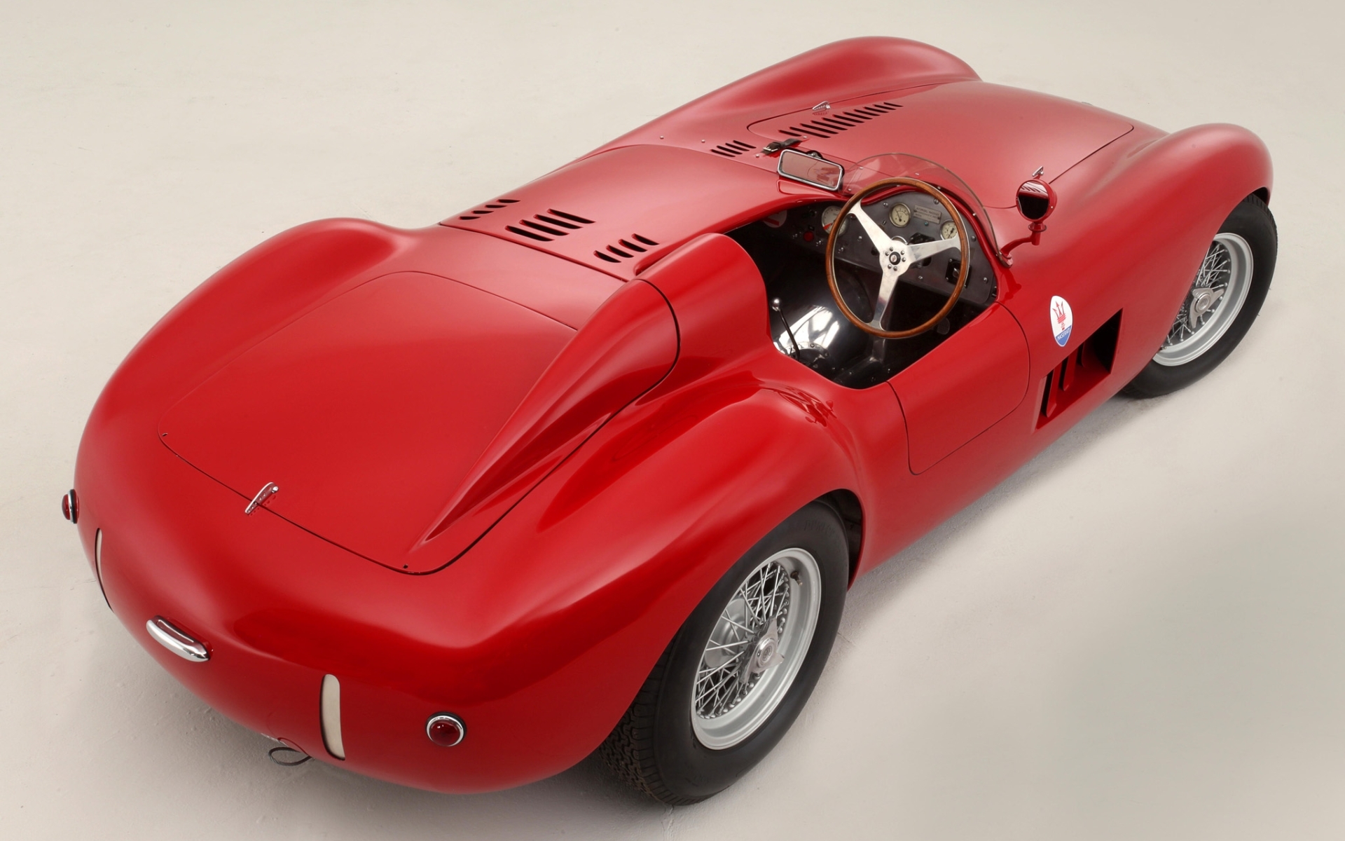 Картинки Мазератти, 300S,1956, красный, вид сзади фото и обои на рабочий стол
