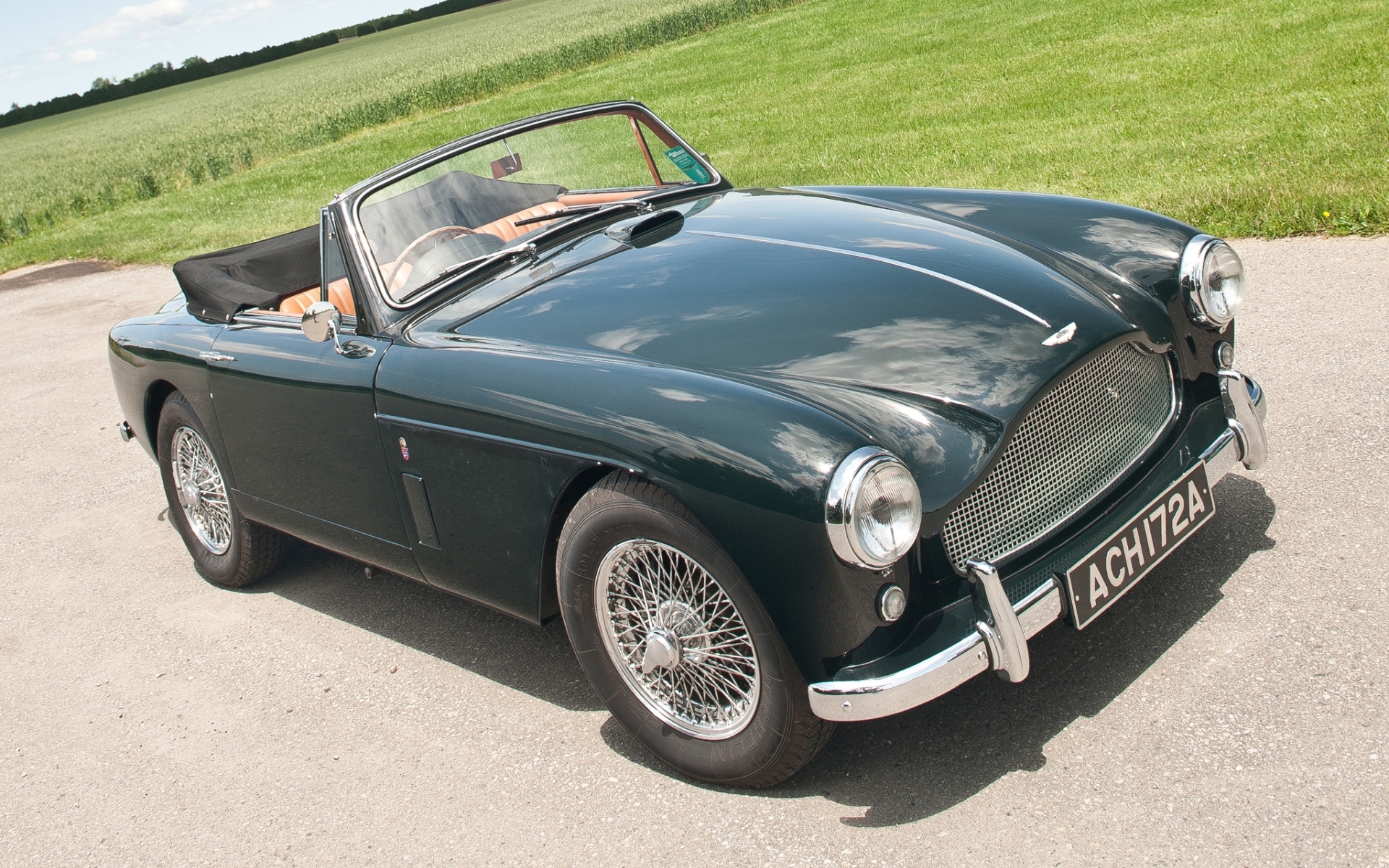 Картинки Aston Martin, Drophead Coupe, 1957, кабриолет, вид сбоку фото и обои на рабочий стол