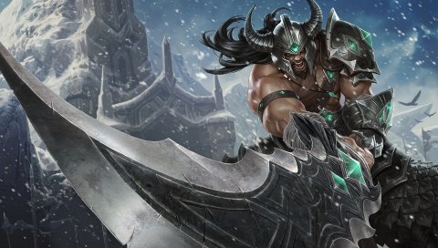 лига легенд, лол, Tryndamere, рок, меч, воин