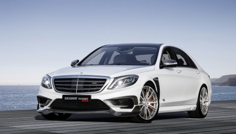 мерседес, BRABUS, ракета 900, W222, 2015, вид спереди, белый
