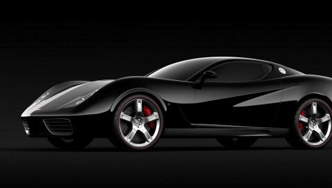 Шевроле Корвет , Z03, черная, вид сбоку