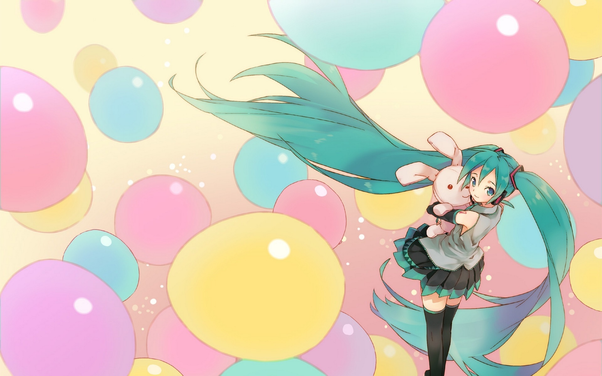 Картинки Hatsune Мик, Vocaloid, игрушки, шары фото и обои на рабочий стол
