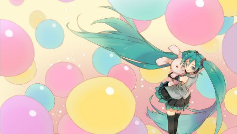 Hatsune Мик, Vocaloid, игрушки, шары