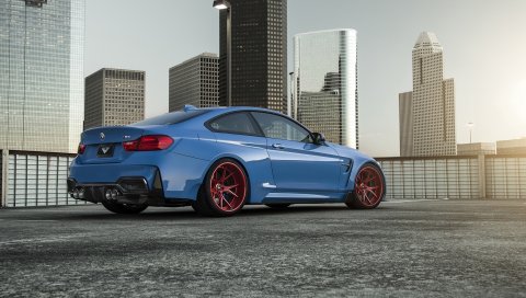 Bmw, gtrs4, vorsteiner, синий, вид сзади