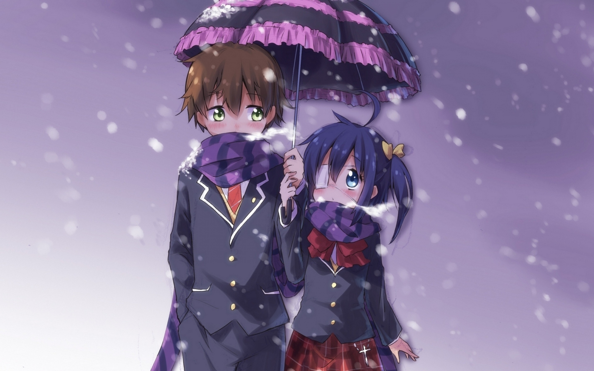 Картинки Chuunibyou demo koi ga shitai, takanashi rikka, togashi yuuta фото и обои на рабочий стол