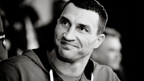 Владимир Кличко, боксер, 2015, улыбка, лицо, мужчина, bw