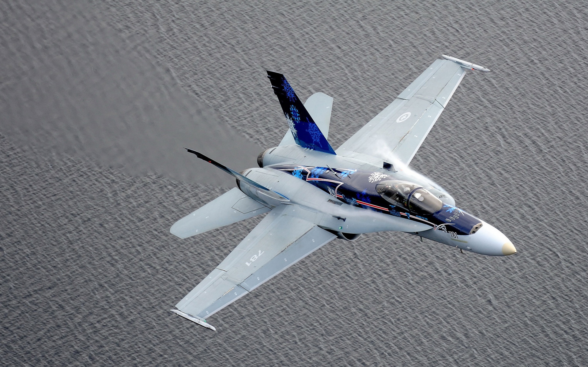 Картинки Cf-18, шершень, самолет, море фото и обои на рабочий стол