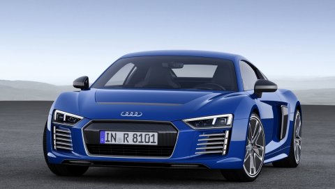 Audi, r8, синий, вид спереди