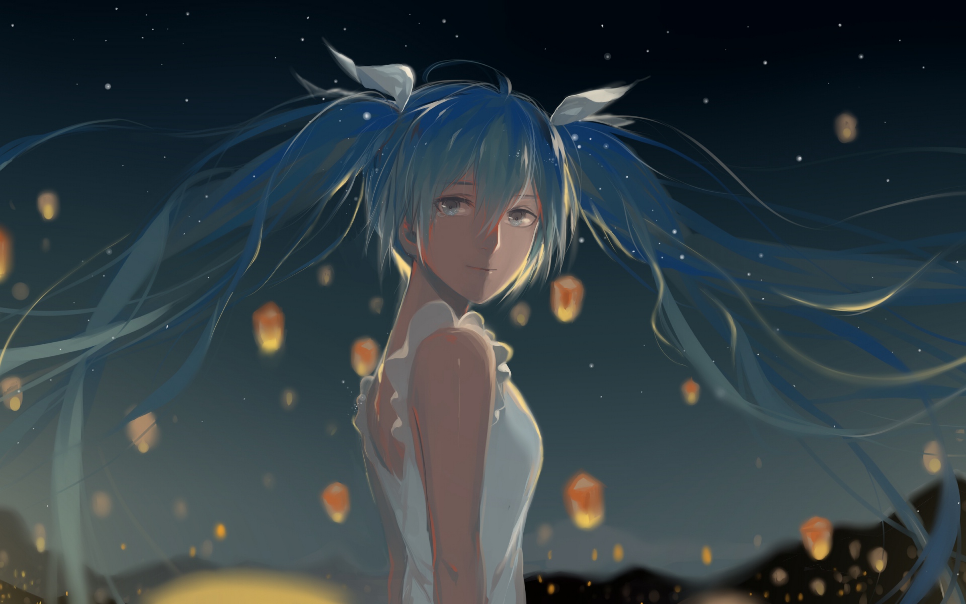 Картинки Вокалоид, hatsune miku, девушка, волосы фото и обои на рабочий стол