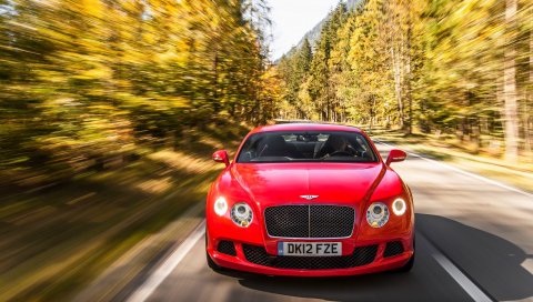 Bentley, continental, gt, движение, скорость