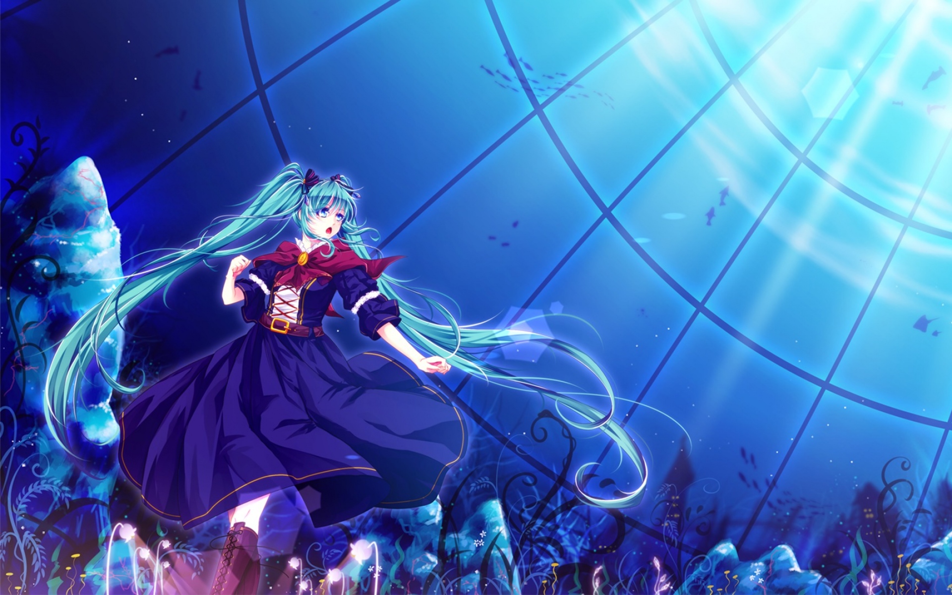 Картинки Hatsune miku, вокалоид, платье фото и обои на рабочий стол