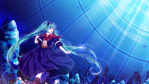 Hatsune miku, вокалоид, платье