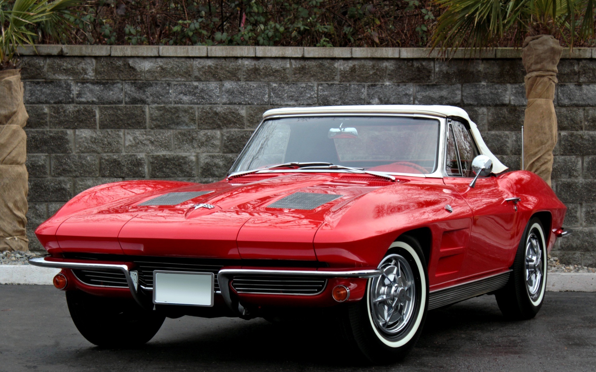 Картинки Chevrolet, corvette, sting ray, 1963, red фото и обои на рабочий стол
