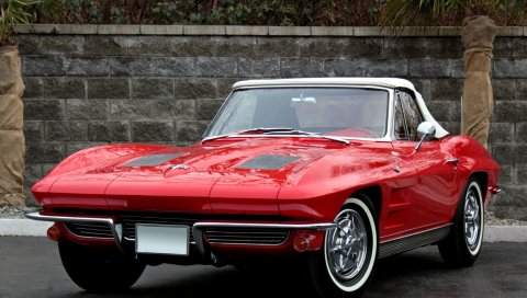 Chevrolet, corvette, sting ray, 1963, red