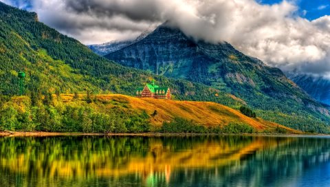 Горы, небо, лето, hdr