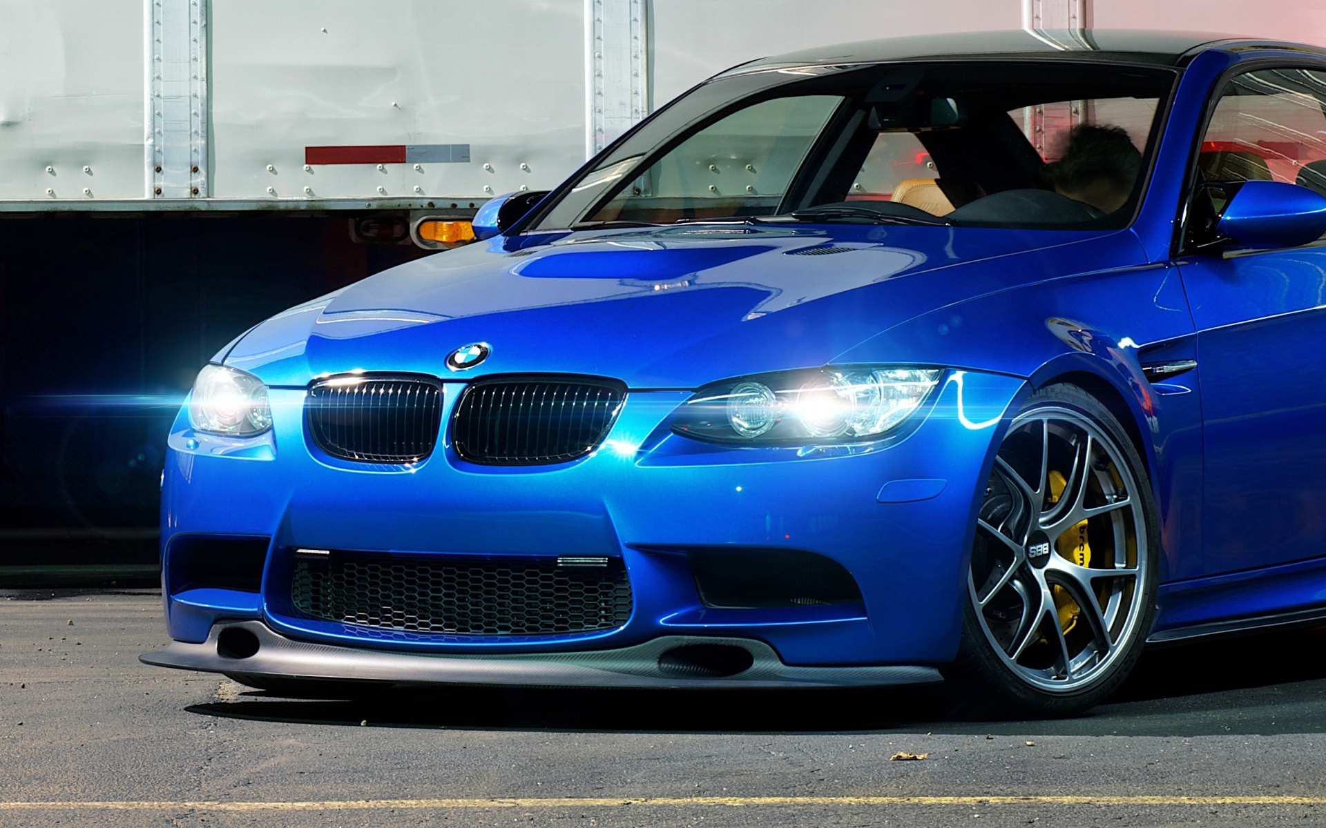 Картинки Bmw, m3, e92, синий, вид спереди фото и обои на рабочий стол