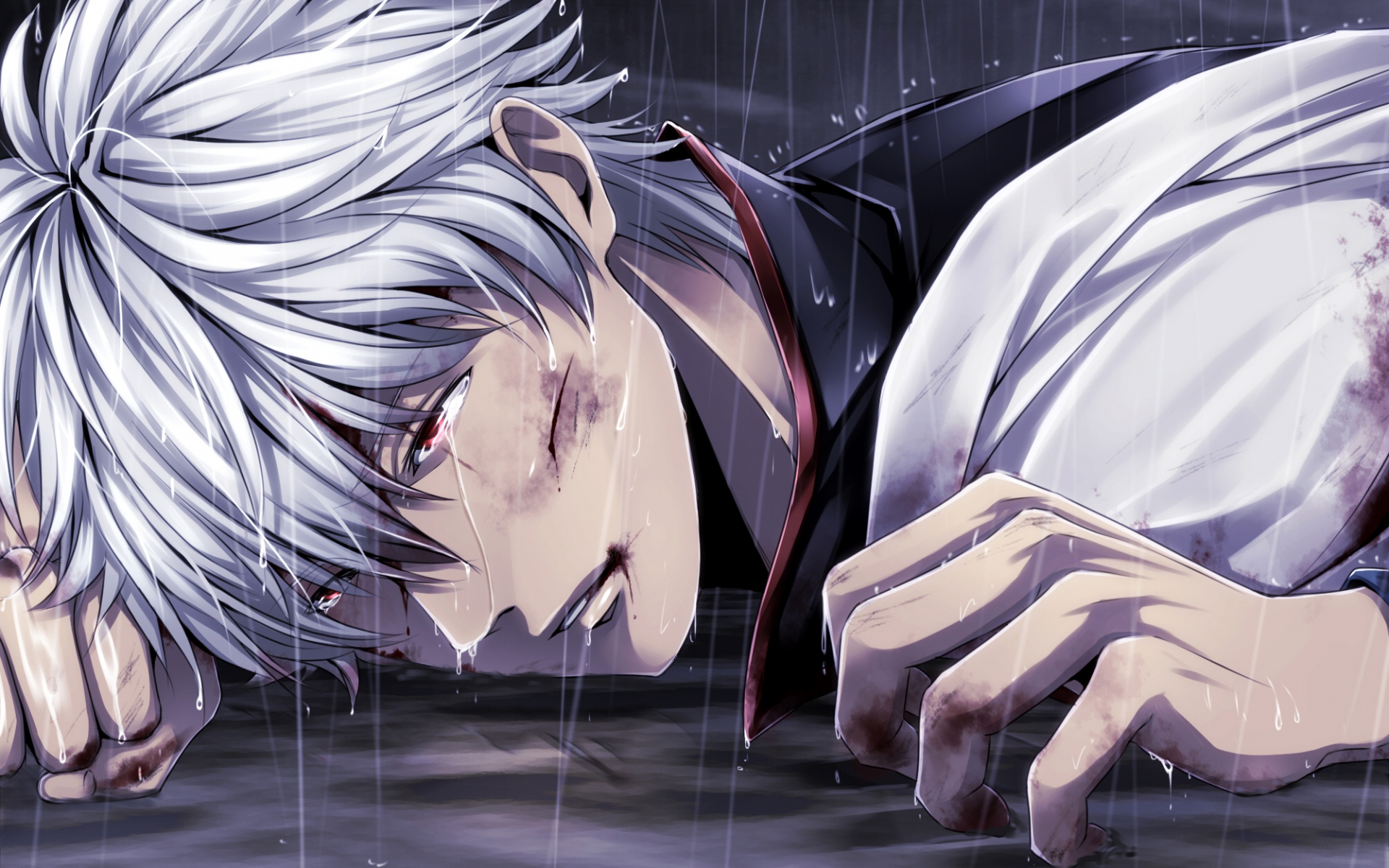 Картинки Gintama, sakata gintoki, искусство, порез, мальчик фото и обои на рабочий стол