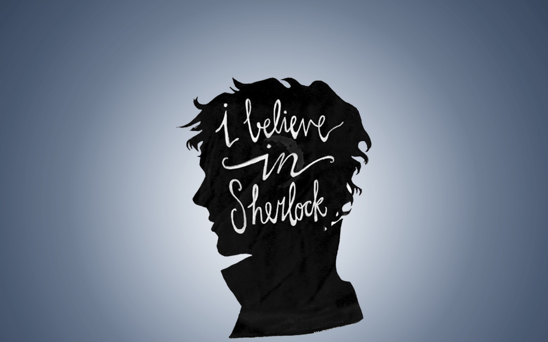 Картинки Sherlock, bbc, верить, профиль, минимализм фото и обои на рабочий стол