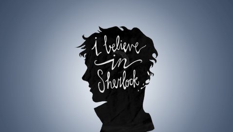 Sherlock, bbc, верить, профиль, минимализм