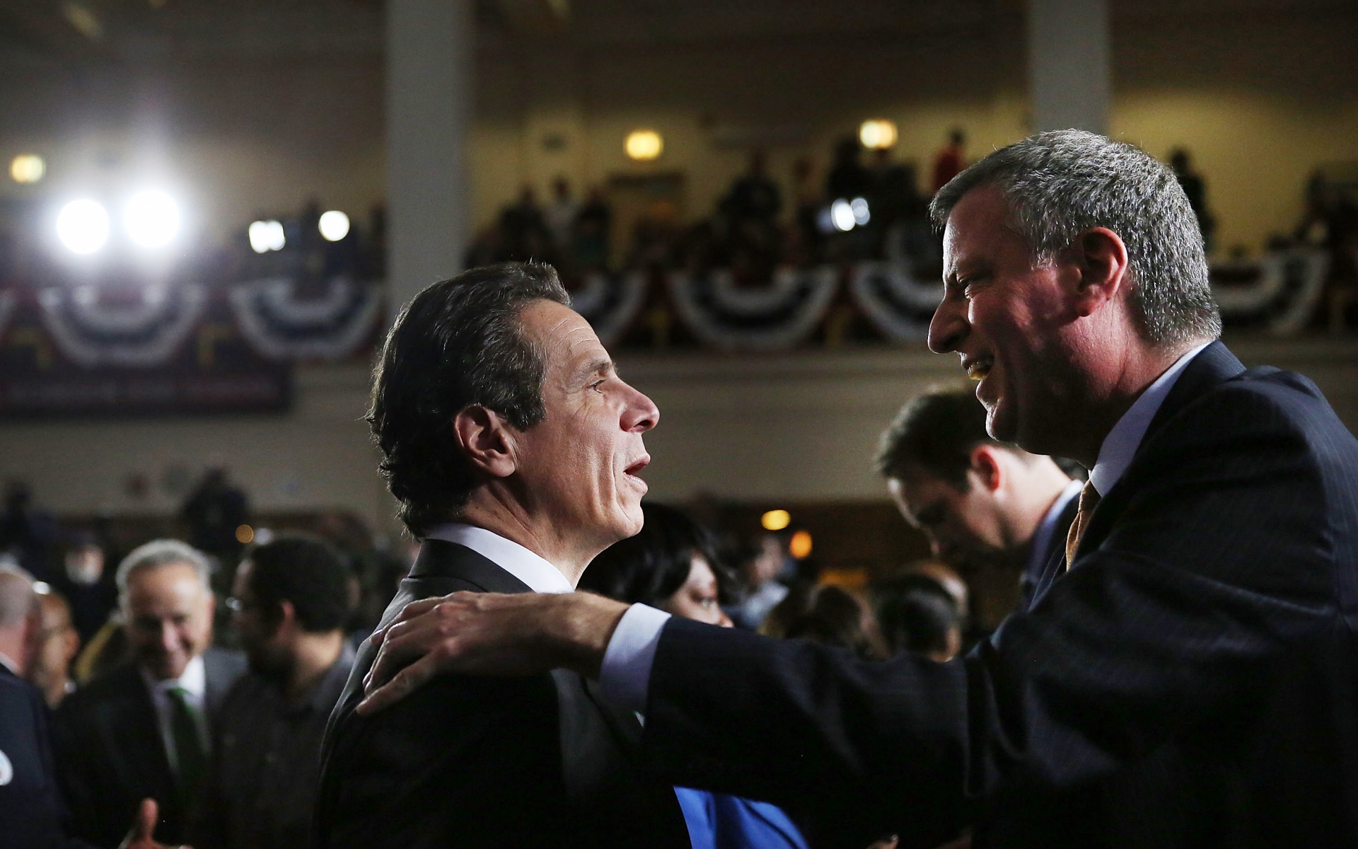 Картинки Andrew cuomo, bill de blasio, 2015, j paul getty фото и обои на рабочий стол
