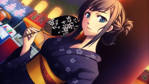 Yume mizuki, девушка, искусство, кимоно, фанат