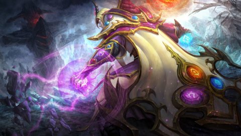 Dota 2, carl, invoker, art, magician, плащ