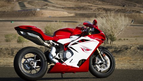 MV Agusta, f4, мотоцикл, боковые, красное