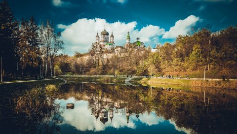 Феофаний, кии, собор, отражение, пруд