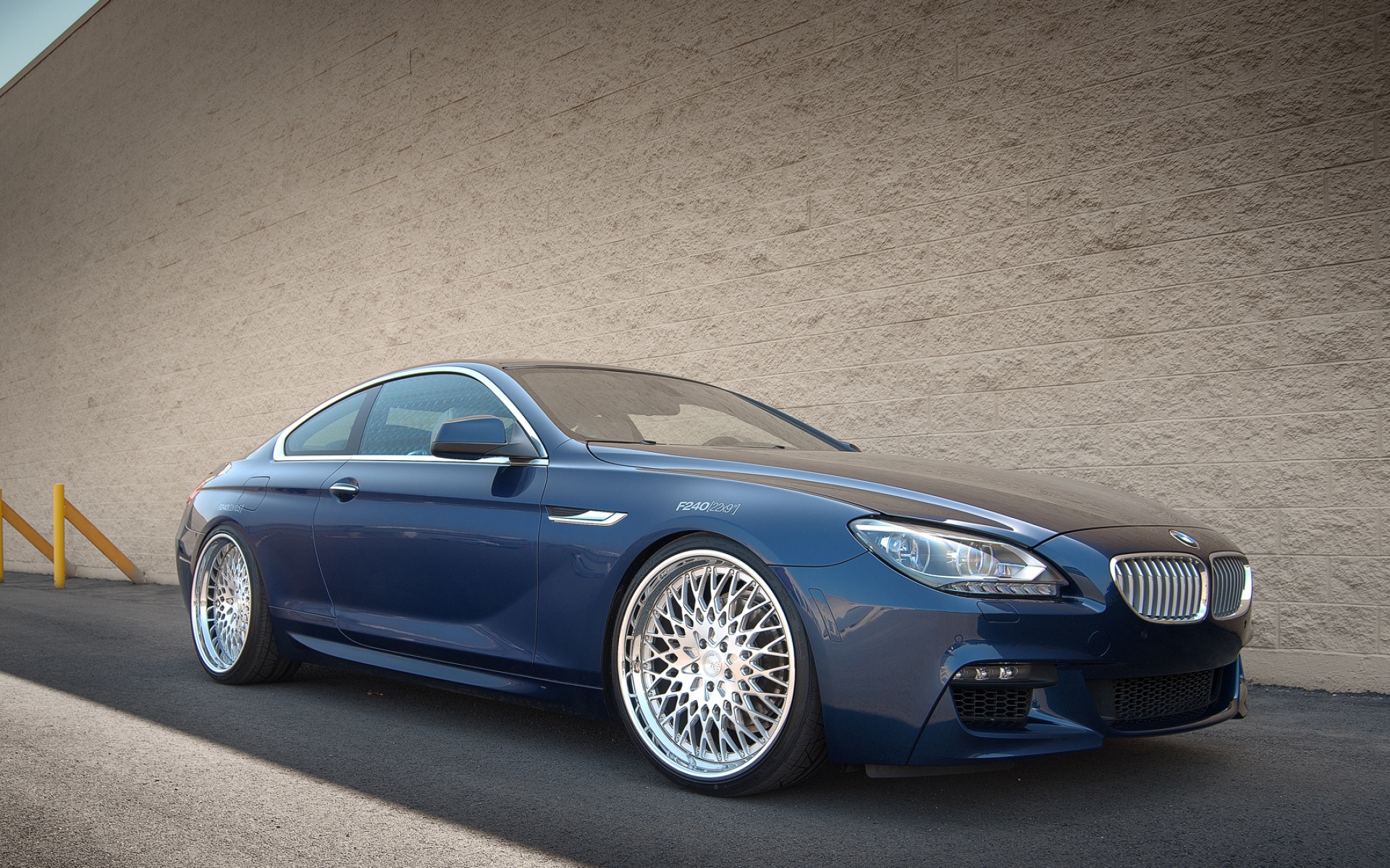 Картинки бмв, m6, f13, 650i , синий, вид сбоку фото и обои на рабочий стол