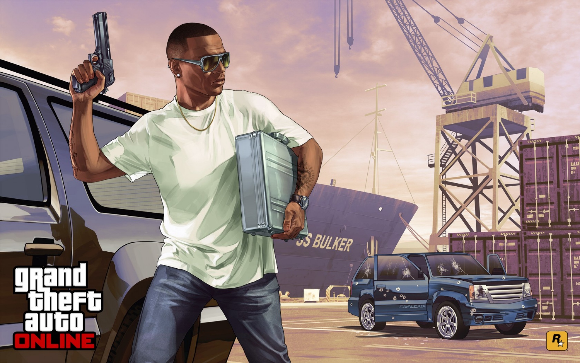 Картинки Grand Theft Auto V, GTA онлайн, искусство, Heist фото и обои на рабочий стол