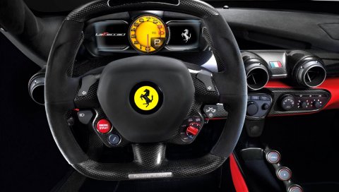 Ferrari, laferrari, салон, авто, колесо