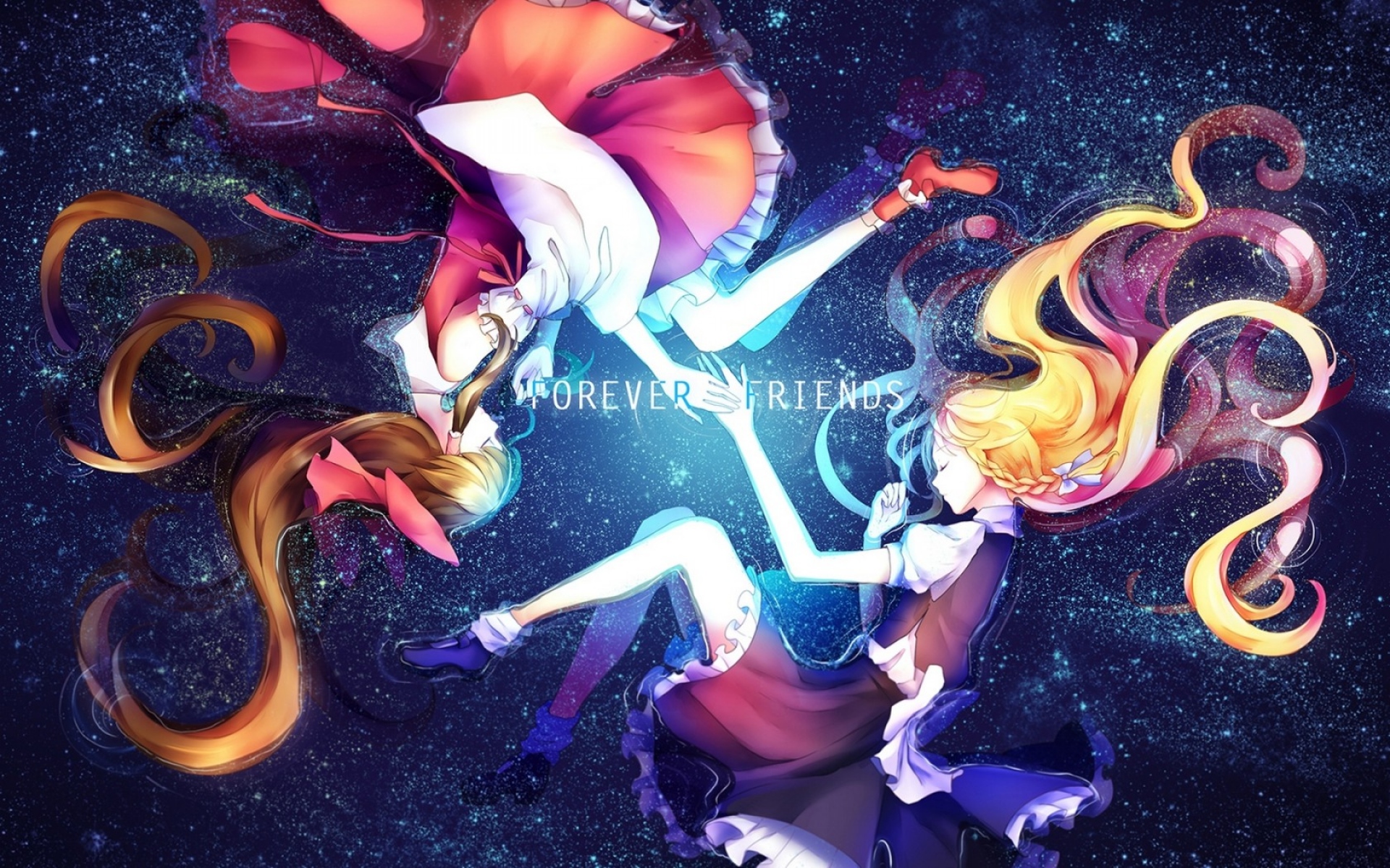 Картинки Vivianling, touhou, hakurei reimu, kirisame marisa фото и обои на рабочий стол