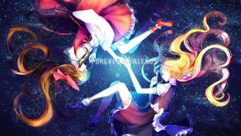 Vivianling, touhou, hakurei reimu, kirisame marisa