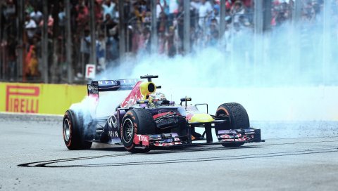 Формула 1, vettel, f1, красный бык, бразилия, interlagos