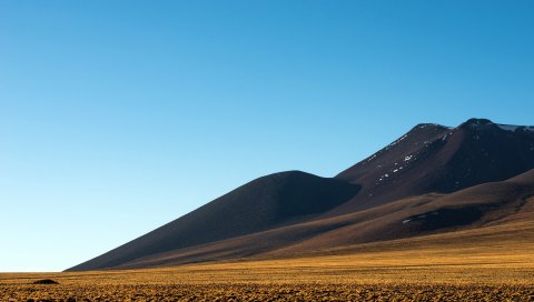 Горы, трава, свет, небо