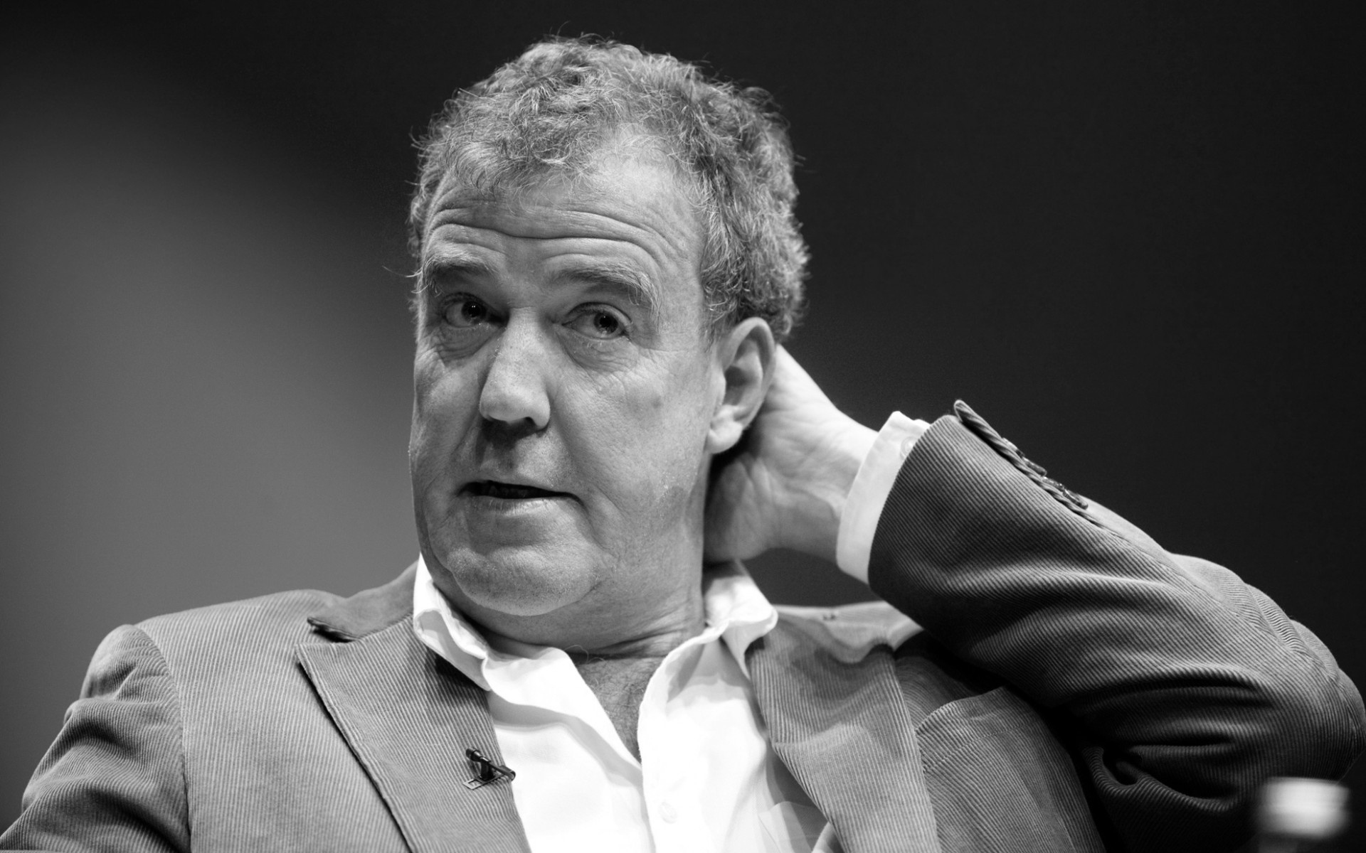 Картинки Jeremy clarkson, host, 2015, fracas, top gear, bw фото и обои на рабочий стол