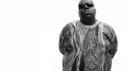 Biggie smalls, знаменитость, певец, bw