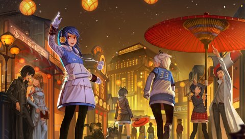 Lu ying, люди, soryu asuka langley, takanashi rikka, kirito, shikinami asuka langley, okabe rintarou, luo tianyi, evangelion, vocaloid