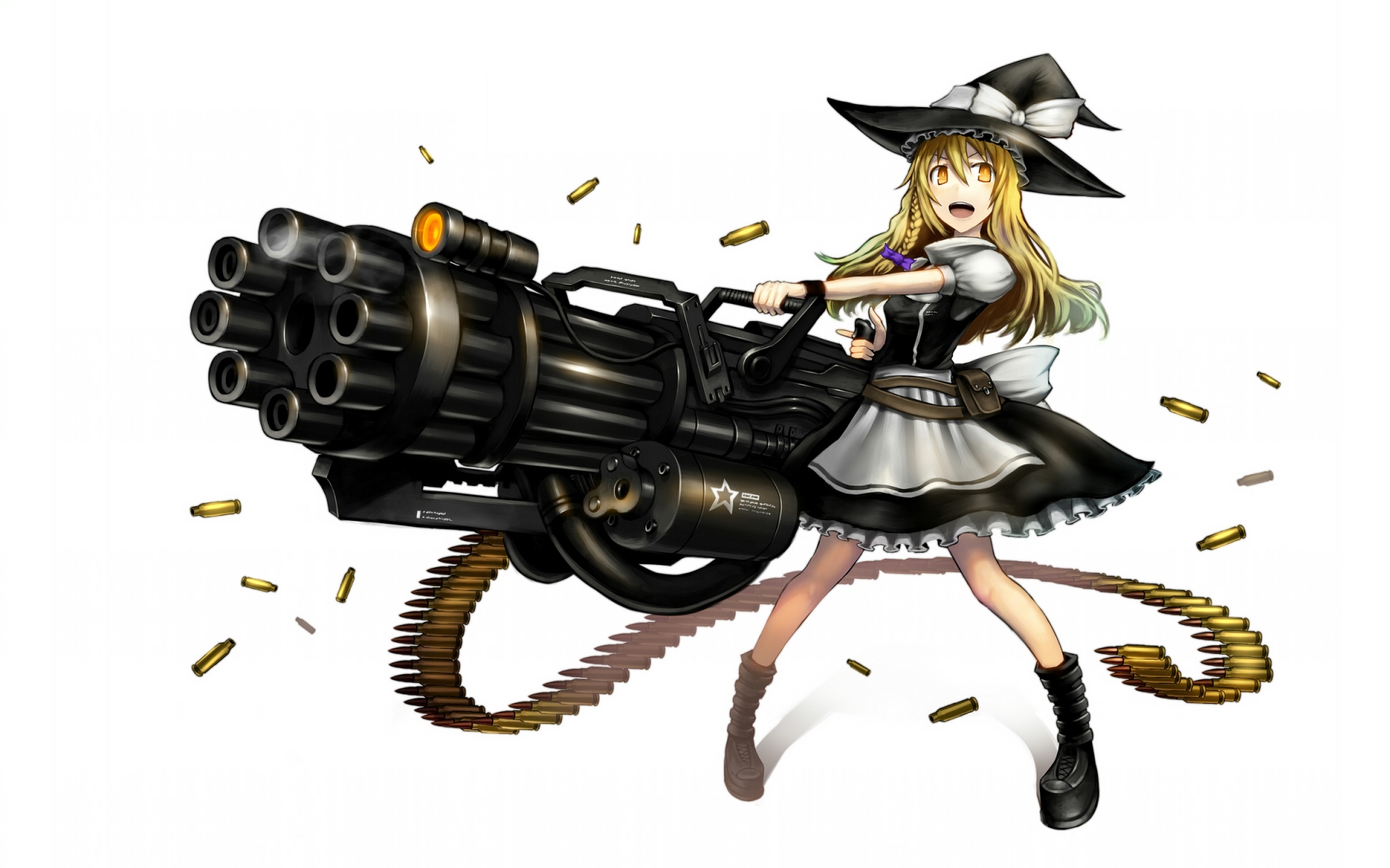 Картинки Gia, marisa kirisame, touhou, gun, девушка фото и обои на рабочий стол