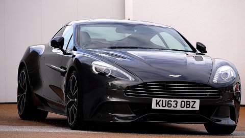 Aston martin, тюнинг, черный, вид спереди