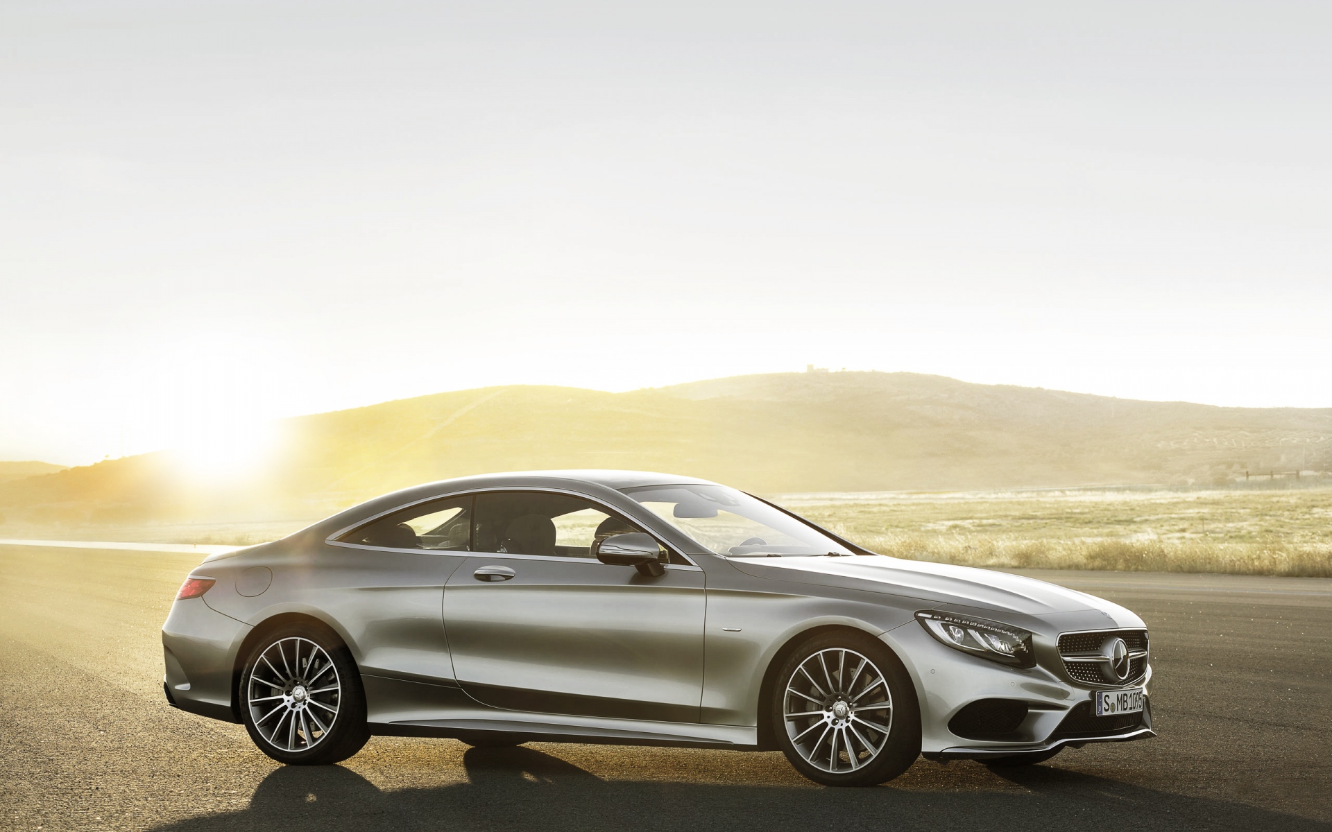 Картинки Mercedes-benz, s-class, купе, вид сбоку, серебро фото и обои на рабочий стол